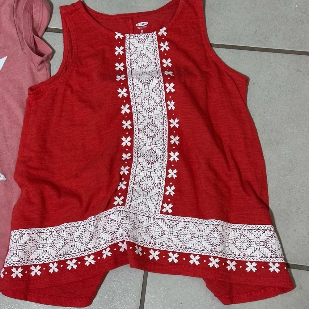 Old Navy Girls kids Orange‎ top blouses size M (8).